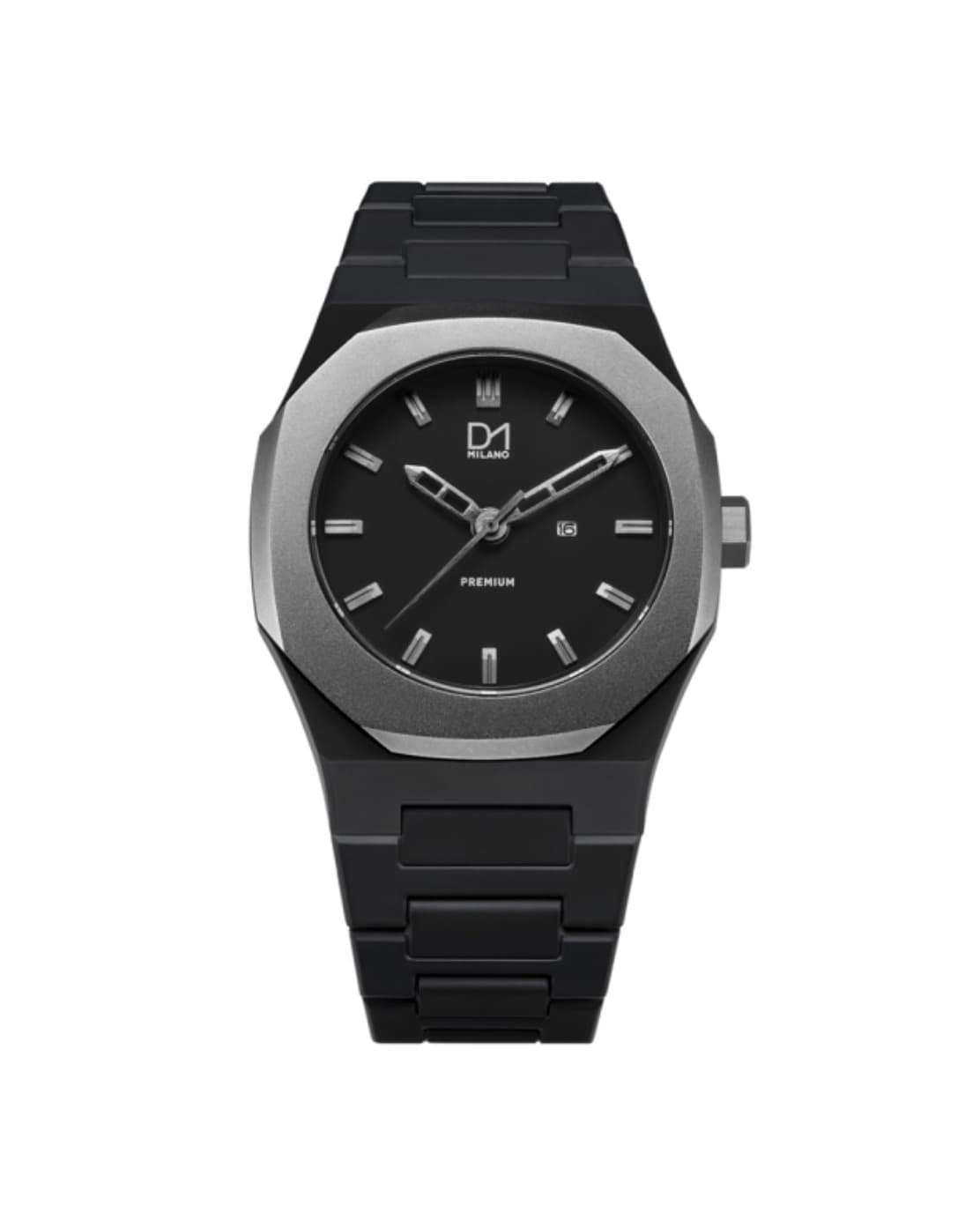 Premium Watch Black, Gun Bezel & Index