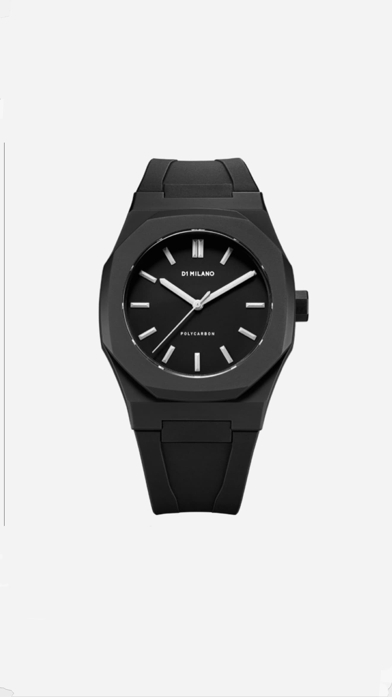 Essential Watch Black with Silver Index